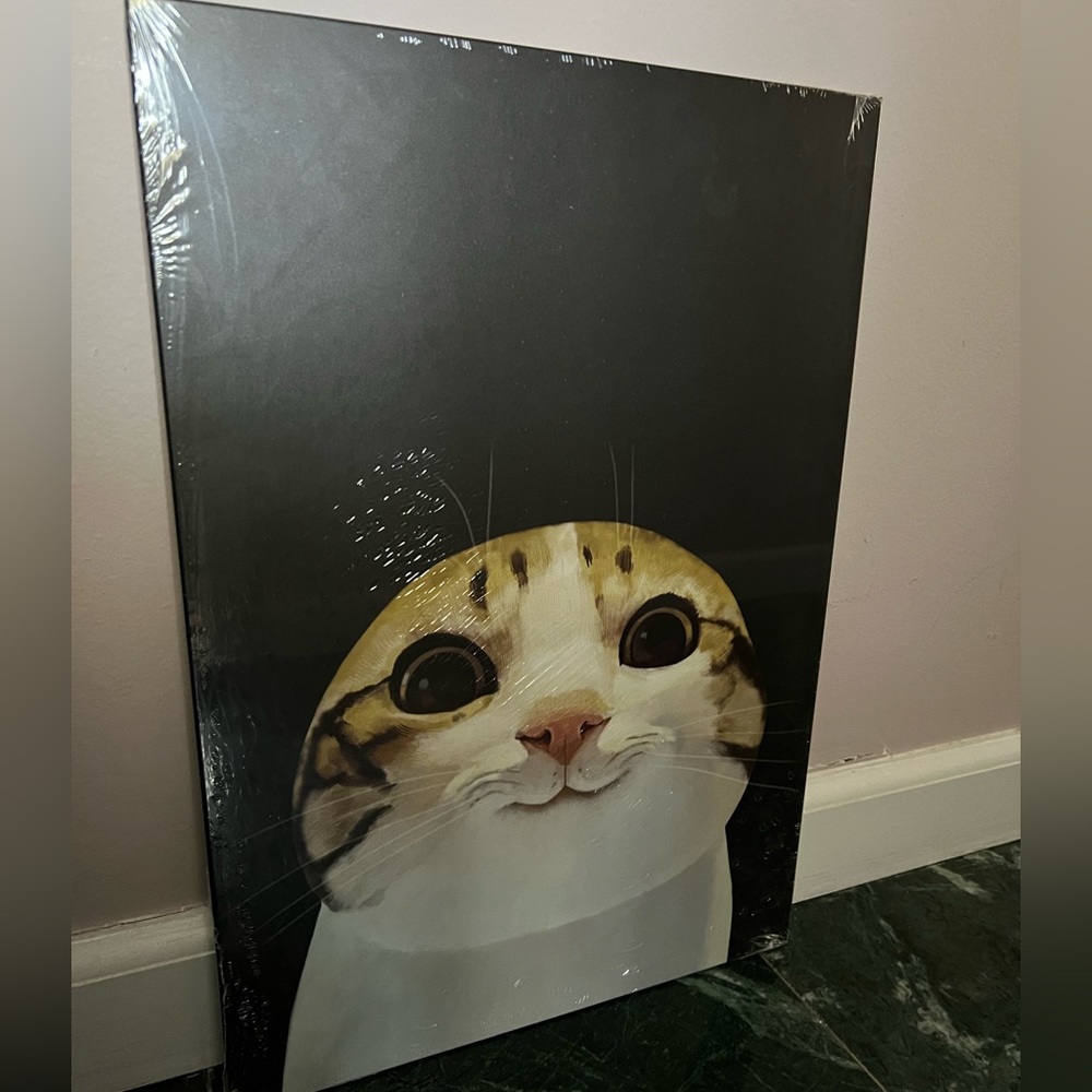 Displate metal poster cat face vertical poster